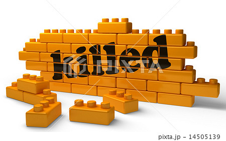 killed word on yellow brick wall 14505139