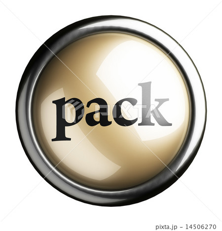 pack word on isolated button 14506270