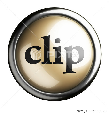 clip word on isolated button 14508856