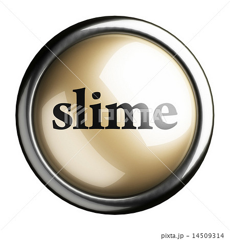 slime word on isolated button 14509314