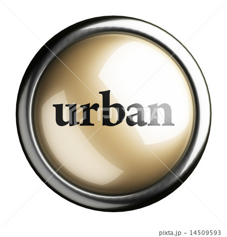 urban word on isolated button 14509593