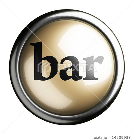 bar word on isolated button 14509988