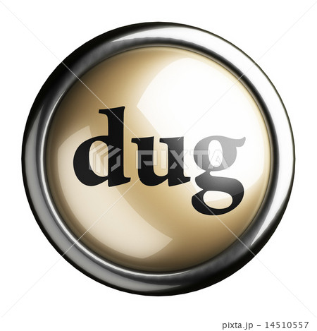 dug word on isolated buttonのイラスト素材 [14510557] - PIXTA