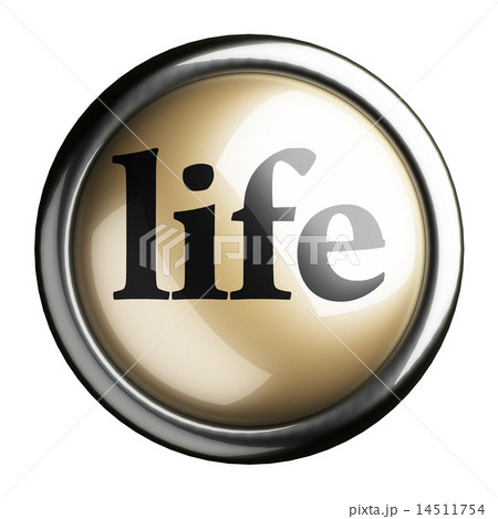 life word on isolated button 14511754