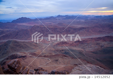 Egypt, the morning twilight in the Sinai mountains 14512052