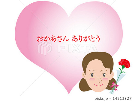 ハートとカーネーションの母の日 14513327
