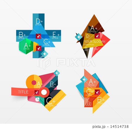 Set of vector abstract geometric layout 14514738
