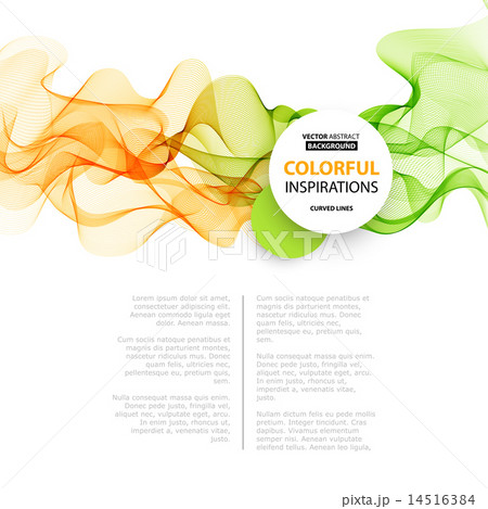 Abstract smoky waves  background. Template brochure design 14516384