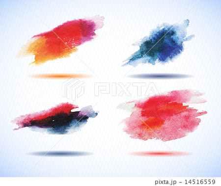 Vector watercolor stains decorative wash drop set. Vector watercolor stains decorative wash drop set. 14516559