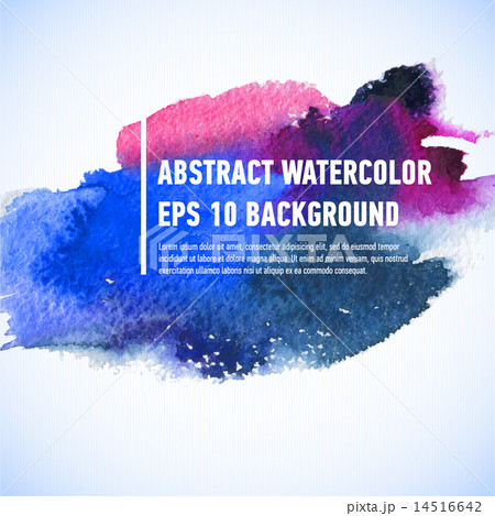 Vector watercolor ink spot. Wet brush stroke  14516642