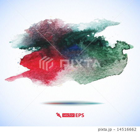 Vector watercolor ink spot. Wet brush stroke  14516662