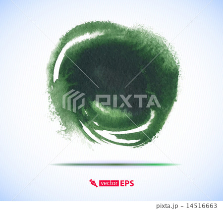 Vector watercolor ink spot. Wet brush stroke  14516663