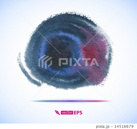 Vector watercolor ink spot. Wet brush stroke 14516679