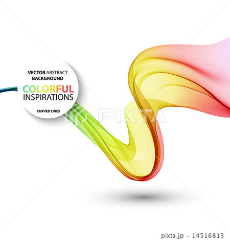Abstract smoky waves  background. Template brochure design 14516813