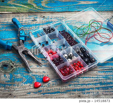 beads,pliers,and other needlework accessories 14518873