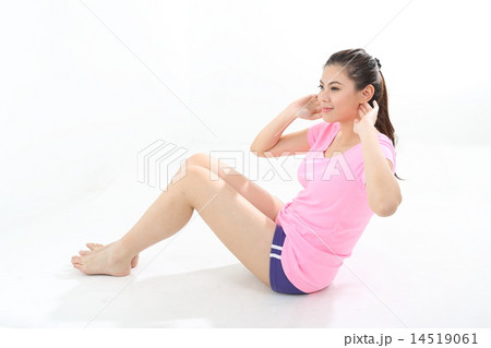 Woman ecercise situp Woman ecercise situp 14519061