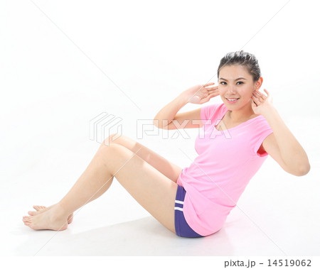 Woman ecercise situp Woman ecercise situp 14519062