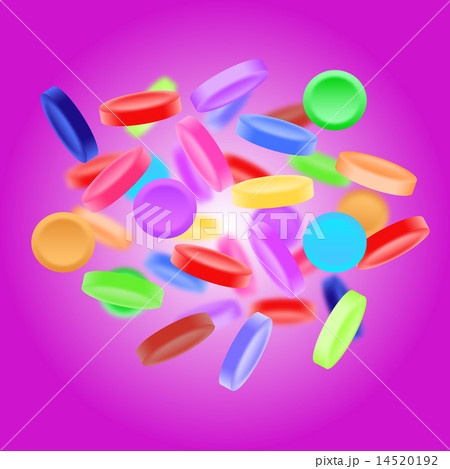Sweet, tasty, colorful candies; purple background 14520192