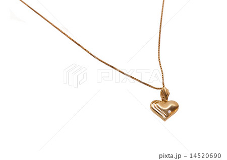 golden necklace isolated on a white background golden necklace isolated on a white background 14520690