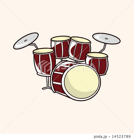rock style drum theme elements 14523789