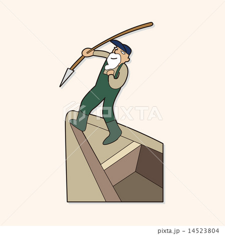 fisherman cartoon theme elements fisherman cartoon theme elements 14523804