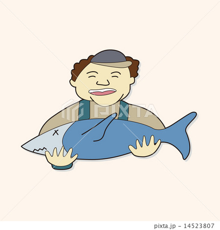 fisherman cartoon theme elements fisherman cartoon theme elements 14523807