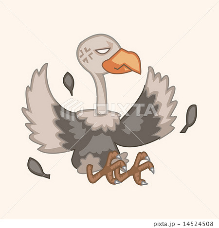 Bird Condor Cartoon Theme Elements Vector Epsのイラスト素材
