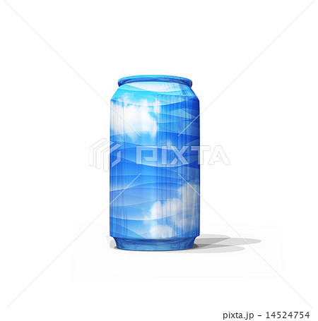 アルミ缶の中にある風の風景のイラスト素材