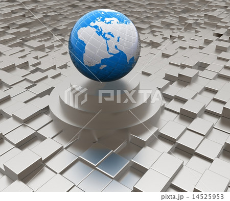 Earth on podium against abstract urban background Earth on podium against abstract urban background 14525953