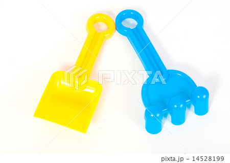 The beach toys on white background 14528199