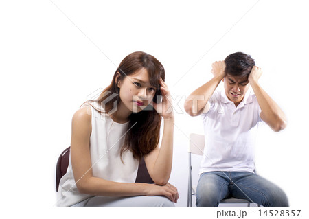 Young couple stressed Young couple stressed 14528357
