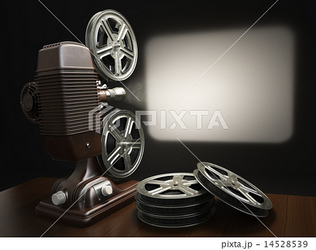 Cinema, movie or video concept. Vintage projector Cinema, movie or video concept. Vintage projector 14528539