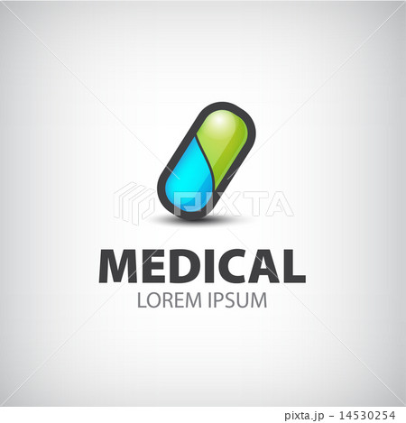 vector medical pill icon, logo isolated 14530254