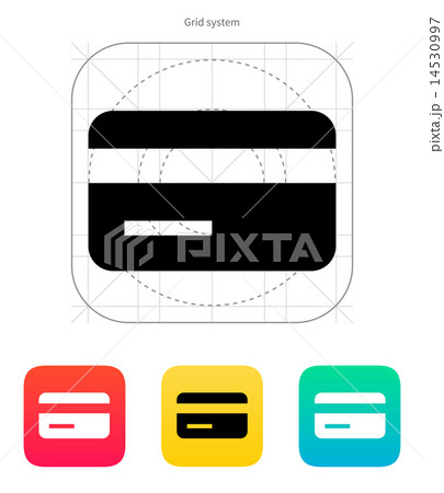 Magnetic tape credit card icon. 14530997
