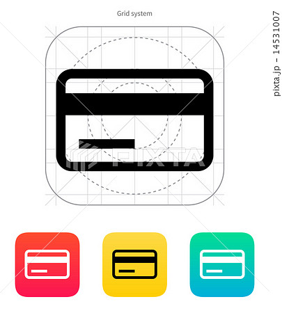 Credit card magnetic tape icon. Credit card magnetic tape icon. 14531007