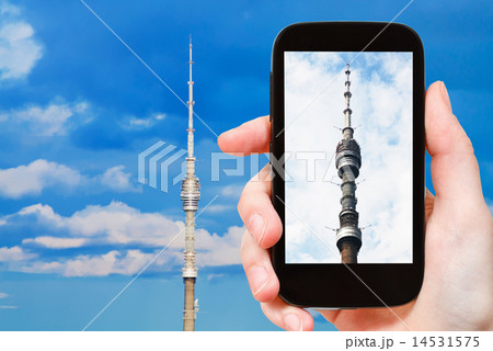 tourist photographs of TV tower in Moscow tourist photographs of TV tower in Moscow 14531575