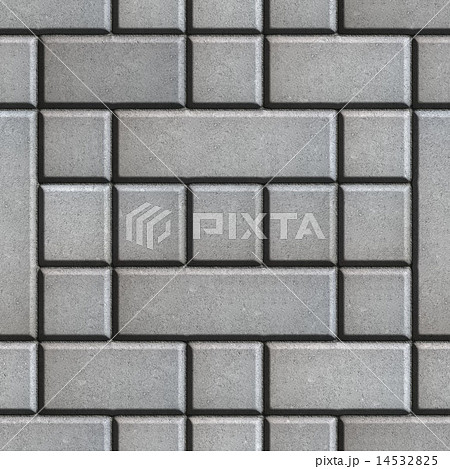 Gray Figured Paving Slabs as Rectangles and Squares. 14532825