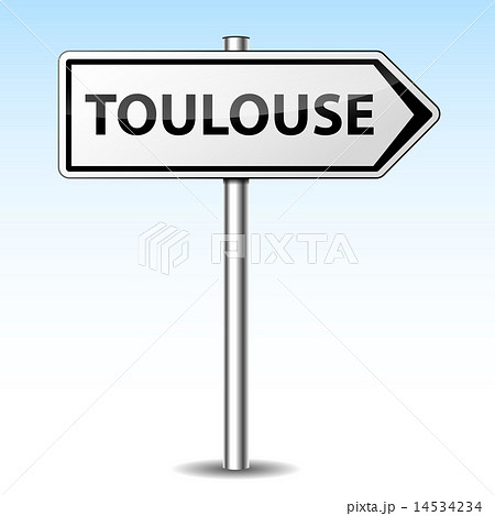 Vector toulouse directional sign 14534234