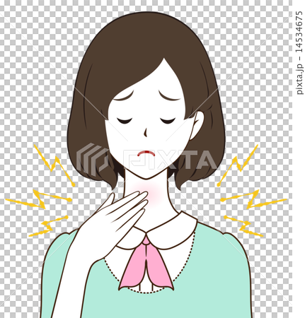 女性　喉の痛み 14534675
