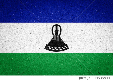 Lesotho flag on paper background 14535944