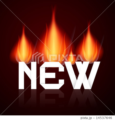 New Burning Title Vector Illustration in Flames 14537646