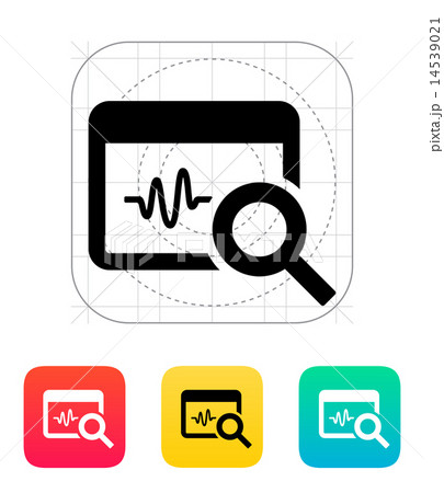 Pulse monitoring icon. Pulse monitoring icon. 14539021
