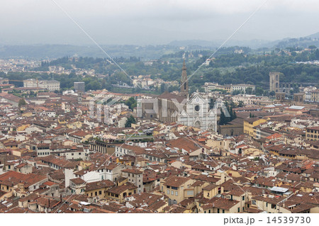 Florence cityscape with Basilica of the Holy Cross Florence cityscape with Basilica of the Holy Cross 14539730