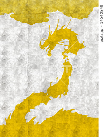 銀箔に昇り龍 14540849