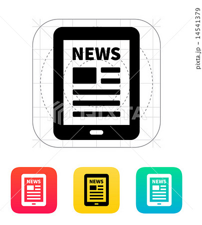 Tablet PC newspaper icon. Tablet PC newspaper icon. 14541379