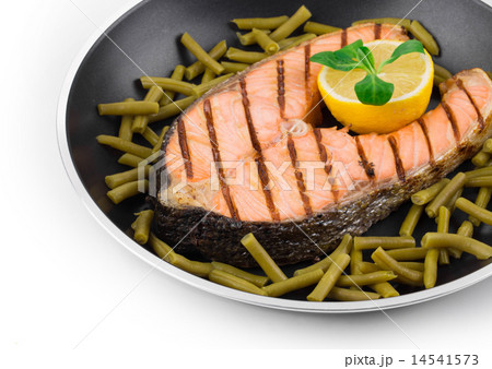 Grilled salmon steak Grilled salmon steak 14541573