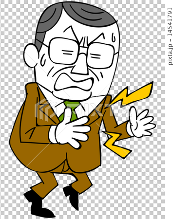 Middle-aged businessman holding down my heart Middle-aged businessman holding down my heart 14541791