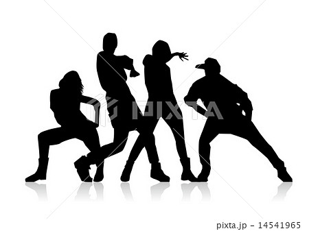 Hip Hop Silhouette Stock Illustration