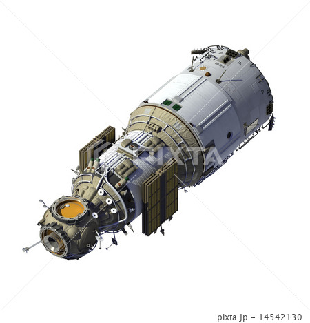 Space Station With Folded Solar Panels Space Station With Folded Solar Panels 14542130