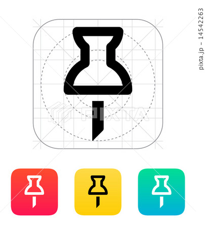 Push pin icon. 14542263